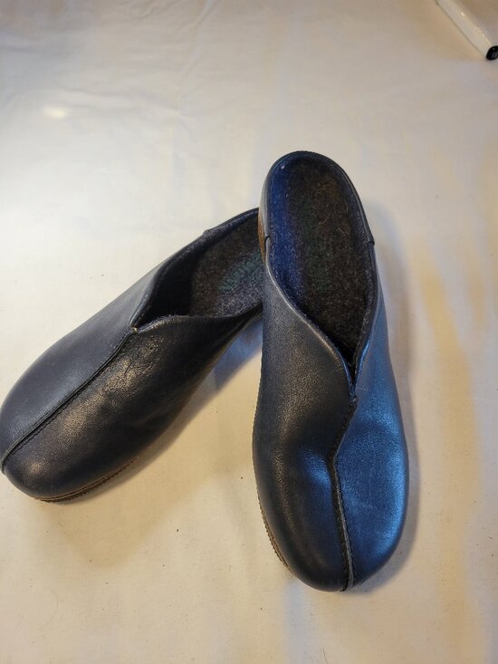 Stegmann Shoes - Stegmann Maria Navy Leather Mules Clogs Comfort Shoes Made in Portugal 8